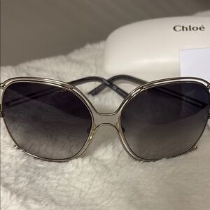 Chloe Sunglasses Women's CE129S (744) Gold 59-16-140 - BRAND NEW